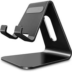 Mobile Device Holders CreaDream Cell Phone Stand Cradle Holder Aluminum Desktop Stand Compatible with Switch All Smart Phone iPhone 11 Pro Xs Max Xr X Se 6s Plus SE 5 5s-Black