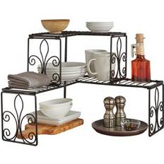 BrylaneHome Scroll Black Shelf