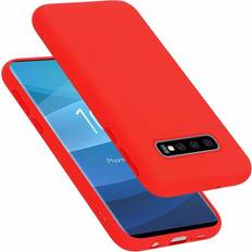 Cadorabo LIQUID ROT, Samsung Galaxy S10 PLUS Case for Samsung Galaxy S10 PLUS Cover Protection TPU Silicone Gel Red