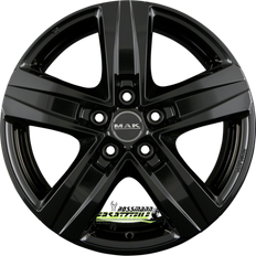 Bilfelger Mak stone 5 gloss black 6.5x16 et60 lk5/160 ml65.1 felgen alufelgen Gloss black