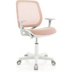 Desk Chairs Kid's Room Costway Swivel Mesh Children Computer Chair with Adjustable Height-Pink