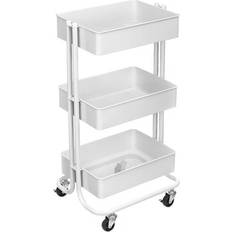 Simply Tidy White 3-Tier Metal Rolling Cart