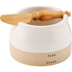 Farm Fresh Stoneware Dip Set 34 x 4 14 Dia
