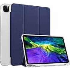 HUEZOE Hülle Kompatibel iPad Pro 11 2021/2020/2018, Weiche TPU Transparente Rückseite, Cover Smart Case