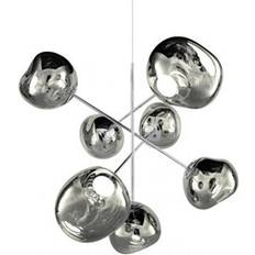 Lamper Tom Dixon Melt Stor Lysekrone Sølv Pendel
