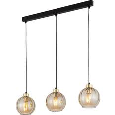 Lamper TK LIGHTING Devi, amber, dreiflammig, Balken Pendelleuchte