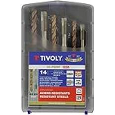 Tivoly pro Box 14 Piezas 7 Machos para Máquina hss M3 a M12 7 Brocas para Metal hss Ø2,5mm a Ø10,2mm Larga Duración Fabricado en Francia