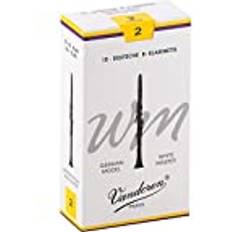 White Mouthpieces for Wind Instruments Vandoren CR162 German White Master Bb Clarinet Reeds Strength 2 Pack of 10