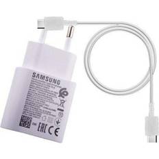 Plug Head And Cable Only Official Samsung EU 2 Pin EP-TA800EBE Quick Charge Adapter 25W USB Type C White