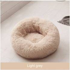 Fat Cat M- 60*26cm Donut Dog Bed Pet Cat Calming Comfy Shag Fluffy Warm Bed Nest Mattress Large