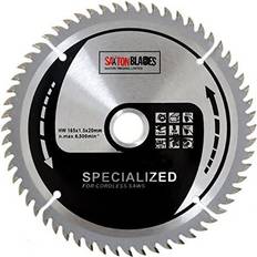 Power Tool Accessories Axton Saxton TCT16560T 165mm x 60t TCT Thin Kerf Cordless Circular Saw Blade Compatible with Dewalt Makita