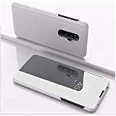 Hülle Plätering Flip Mirror Fodral till Xiaomi Redmi Note 8 Pro Vändbart fodral Xiaomi Redmi Note 8 Pro SILVER