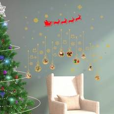 Gold Wall Decor Walplus Self Adhesive Glorious Gold Santa Sleigh Wall Decor