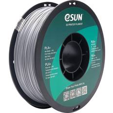 Silver Filaments eSUN eSUN PLA Filament 1.75mm, 3D Printer Filament PLA Plus, Dimensional Accuracy 0.03mm, 1KG Spool 2.2 LBS 3D Printing Filament for 3D Printers, Silver