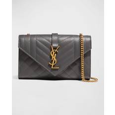 Saint Laurent Small YSL Envelope Leather Crossbody Bag