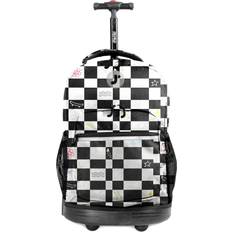 School Bags J World Boys And Girls Sunrise 18 Rolling Backpack For School And Travel Icon Checkers