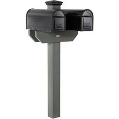 Gray Letterboxes & Posts HighWood USA Hazelton Double-Sided Mailbox Post