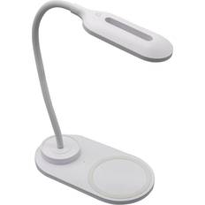 LQI-55 LED table lamp, white, CCT, USB, QI