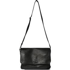 Saint Laurent Messenger Bags Saint Laurent Niki Leather Messenger Bag Black 01