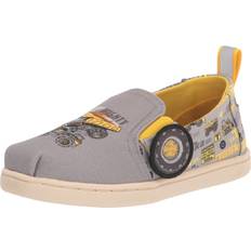 Toms Low Top Shoes Children's Shoes Toms TOMS Boy's Alpargata Twin Gore Loafer Flat, Ultimate Grey Tonka Construction Print, Toddler