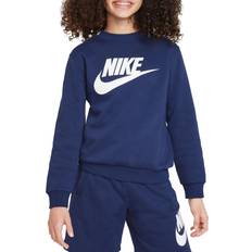 Children's Clothing Nike Kids' Sportswear Club Fleece HBR Crewneck Sweatshirt Midnight Navy/White