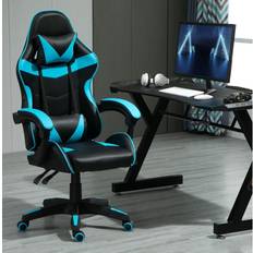 Gaming Chairs MCC BLUE Swivel Gaming Chair Faux Leather Desk Tilt Chair A Blue