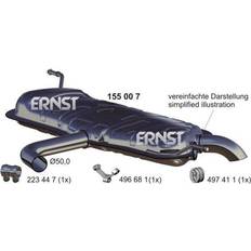Avgassystem Ernst 155007 Bakre Ljuddämpare 1050