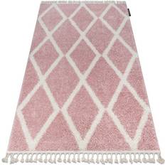 Carpets & Rugs RUGSX Carpet berber troik Pink, White cm