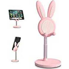 Mobile Device Holders Nediea Cell Phone Stand,Angle Height Adjustable nediea Cell Phone Stand for Desk,Cute Rabbit Phone Holder Stand for Desk, Compatible with All Mobile Pho