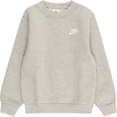 Lange Ärmel Sweatshirts Nike Kid's Sportswear Club Fleece Sweatshirt - Dark Gray Heather/White