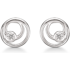 Støvring Design Rodinerat Silver Stiftörhängen Med Zirconia 10148560