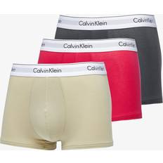 Calvin Klein Modal Men's Underwear Calvin Klein Mens Multi Branded-waistband Pack of Three Stretch-cotton Trunks