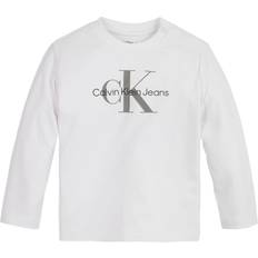 Calvin Klein Piger Overdele Calvin Klein Newborn Long Sleeve T-shirt WHITE 0-3M