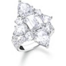 Thomas Sabo Transparent Ringar Thomas Sabo Glamourös cocktailring silver med vita zirkoniastenar