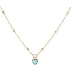 Guldpläterad - Opaler Halsband Caï Kette 274250044-45 925er Silber Gold