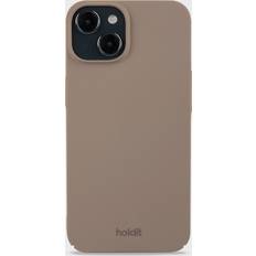 Apple iPhone 15 - Leer / Synthetisch Telefoonhoesjes Holdit Slim Case Mocha Brown iPhone 15