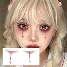 Black Body Makeup Goddis 5 Halloween Nurse Makeup Tattoo Stickers Blush Love Elf Ekg Face Makeup Black Teardrops Tillfälliga Tatueringar Tillfällig Tatuering