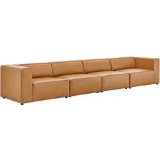 modway Mingle Sectional Tan Sofa 148" 4 4 Seater