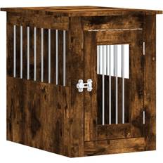 vidaXL smoked oak, 45 Dog Crate Pet Doghouse Dog Kennel Dog Cage Engineered Wood