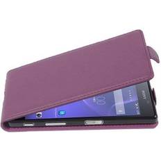 Cadorabo Funda para Sony Xperia X Performance in BURDEOS VIOLETA Cubierta Proteccion Estilo Flip de Cuero Sintetico Estructuro Etui Case Cover Carcasa burdeos