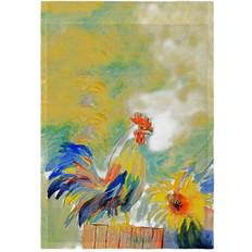 Brown Flags Betsy Drake Betsy Drake Interiors Rooster 1-Sided Garden Flag