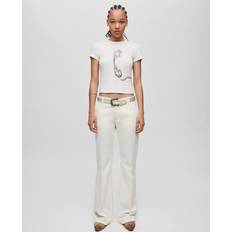 Mid-Rise Flared Trouser Ivory Jean