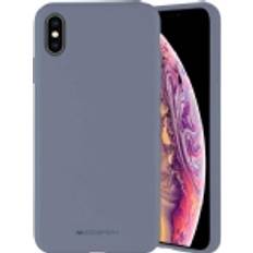 Goospery Liquid Silicone kompatibel mit iPhone 13 Pro Hülle, Silky-Soft Touch Ganzkörperschutz Stoßfeste Flüssigsilikon Handyhülle mit weichem Mikrofaserfutter Lavendelgrau