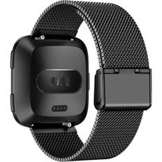 Fitbit Versa Wearables Fitbit Versa Urlänk Luxuös Meshlänk Rostfri Stål Svart
