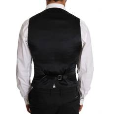 Men - Wool Vests Dolce & Gabbana Gray Wool Breasted Waistcoat Vest IT46