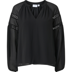 Chiffon Tøj Vila Detaljeret Langærmet Bluse