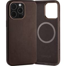 Torro iPhone 15 Pro Max Slimline Leather Bumper Case MagSafe Compatible Dark Brown