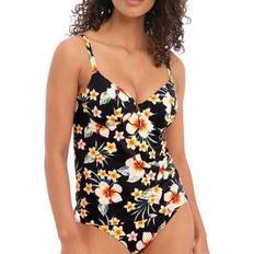 H Tankinis Freya Womens Havana Sunrise Plunge Tankini Top Black Polyamide