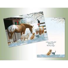 Beige Cards & Invitations LPG Greetings 18-Count Horse and Farm Animals Cards