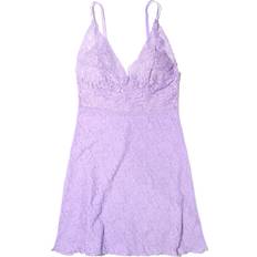 Purple - Women Negligées Hanky Panky V-Neck Retro Lace Chemise